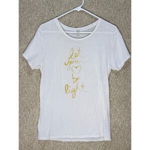 Flawed Alternative Apparel 100% Cotton Let Your Heart Be Light Graphic Tee XL